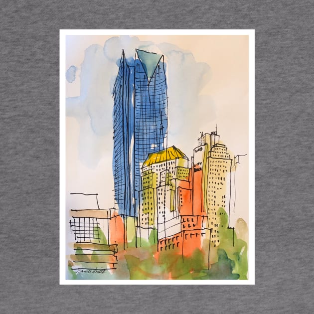 Oklahoma City Skyline by Darrell T Smith Art & Design